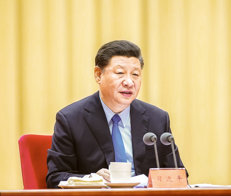 2019年5月31日，“不忘初心、牢記使命”主題教育工作會(huì)議在北京召開。中共中央總書記、國家主席、中央軍委主席習(xí)近平出席會(huì)議并發(fā)表重要講話。 新華社記者 鞠鵬/攝